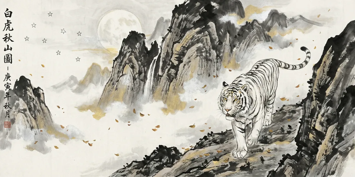 白虎 Baihu, The White Tiger — 西方杀伐金行战神