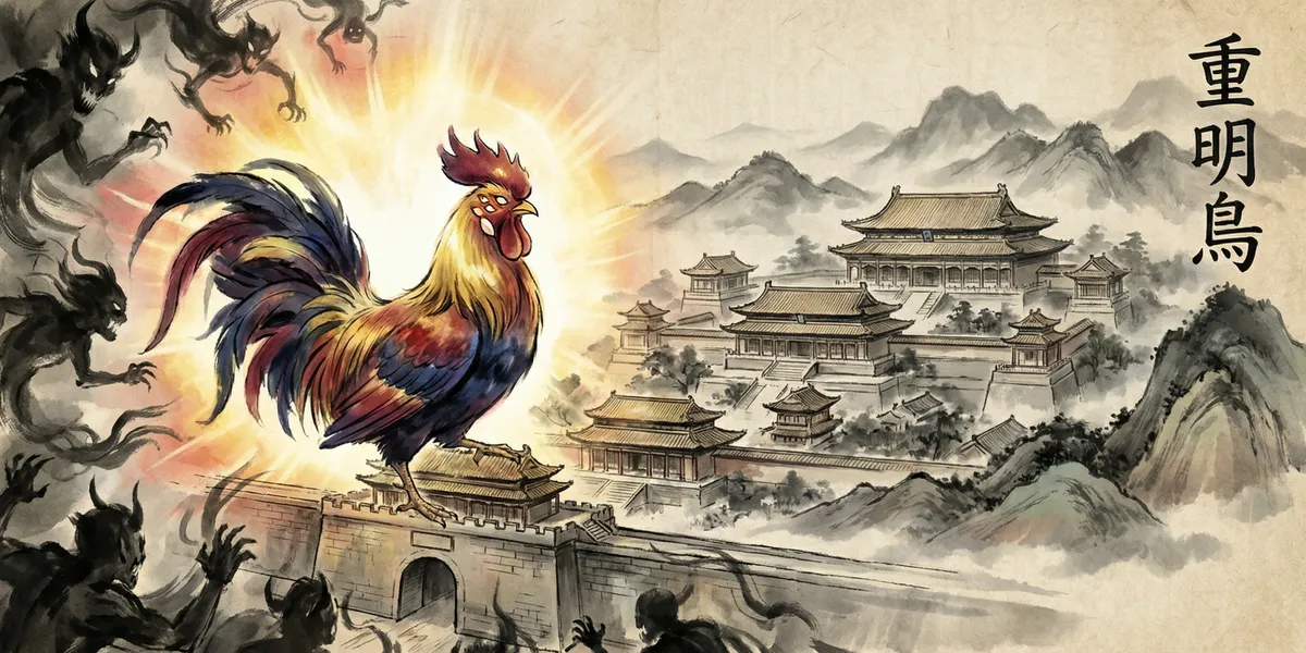 重明鸟 Chongmingniao, The Double-Brightness Bird — 四目辟邪的祥瑞神禽