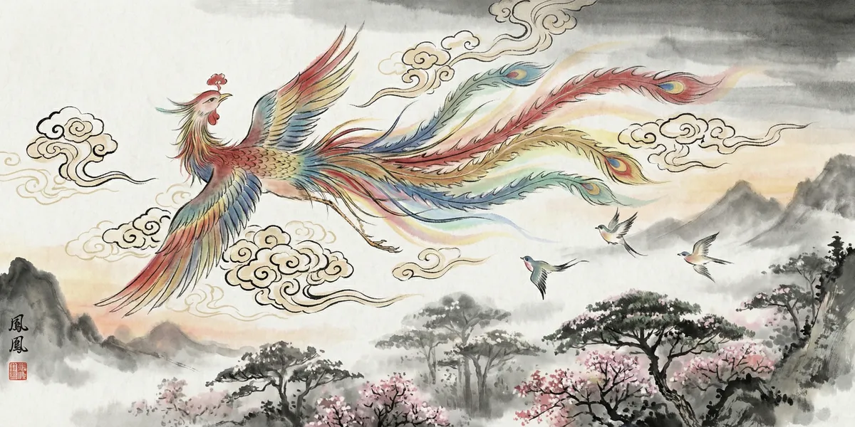 凤凰 Fenghuang (Chinese Phoenix) — 百鸟朝贺德仪天下