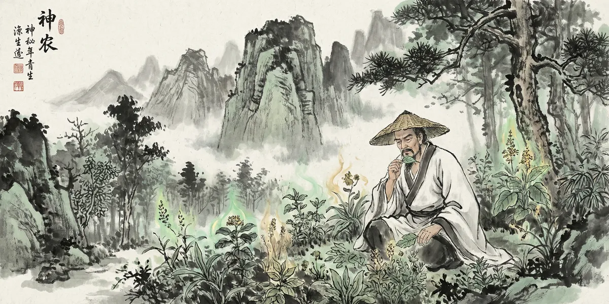 神农 Shennong, God of Agriculture and Medicine — 遍尝百草的医药之祖