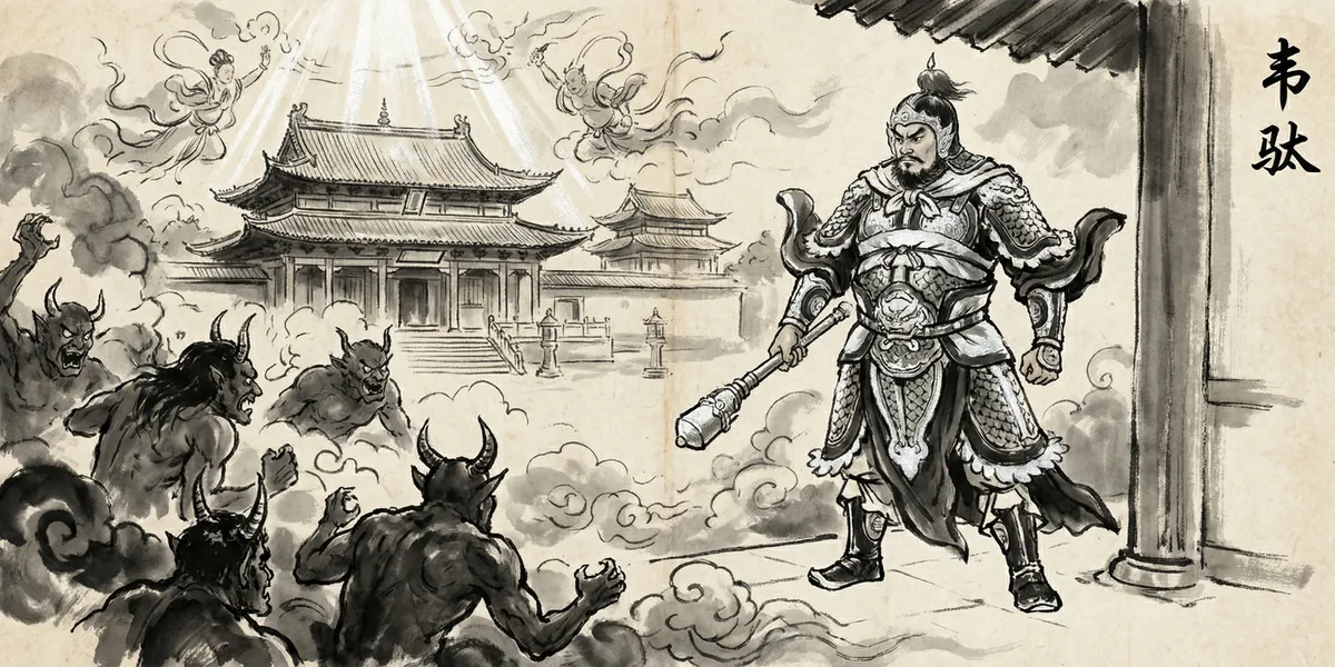 韦陀 Weituo, The Guardian of Dharma — 佛门护法怒目金刚