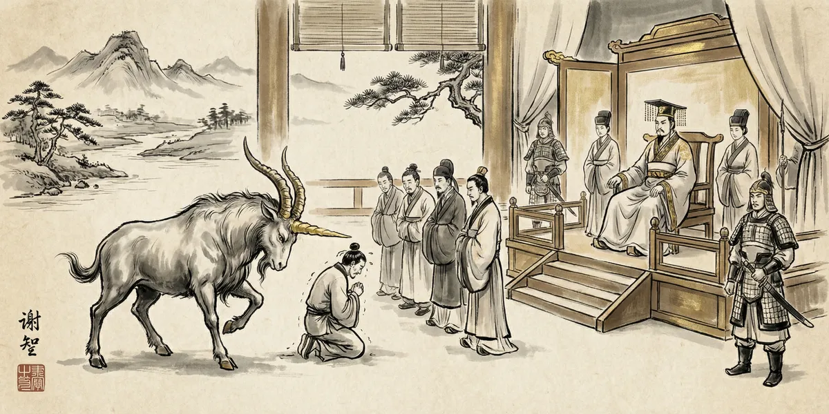 獬豸 Xièzhì, The Judge of Heaven — 明辨忠奸的神判瑞兽