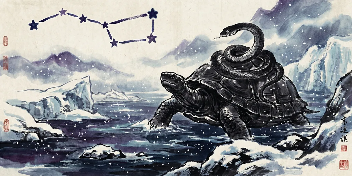 玄武 Xuanwu, The Black Tortoise-Serpent — 龟蛇合体北方镇帝